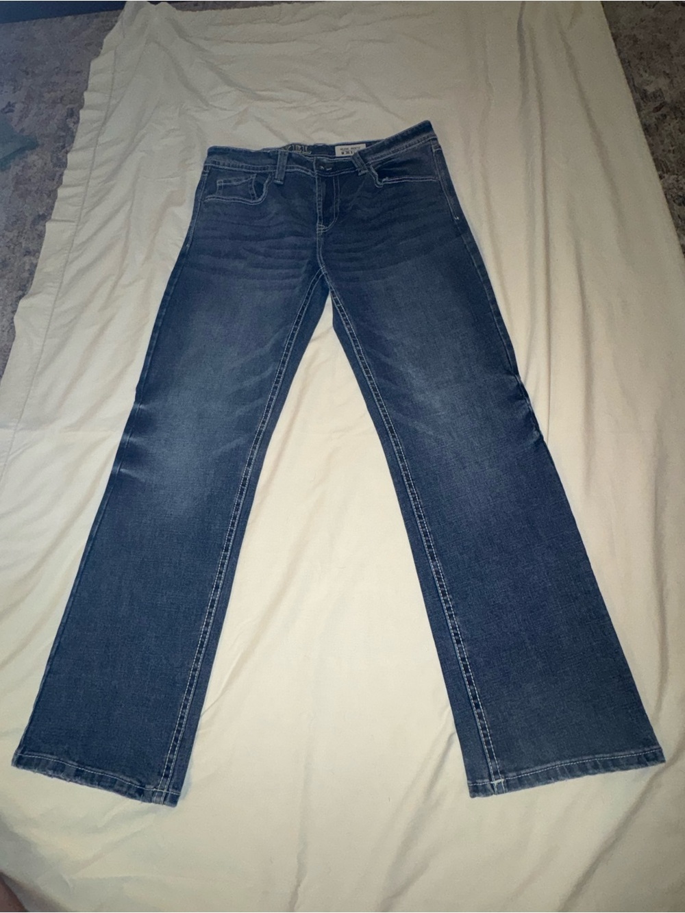 Men's Bootcut Jeans in Washed Blue – Classic Everyday Style